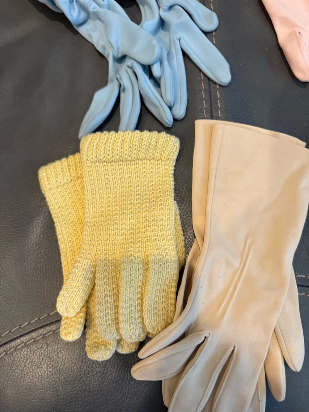 Vintage Assorted Ladies Gloves - Pastel Neutrals Set